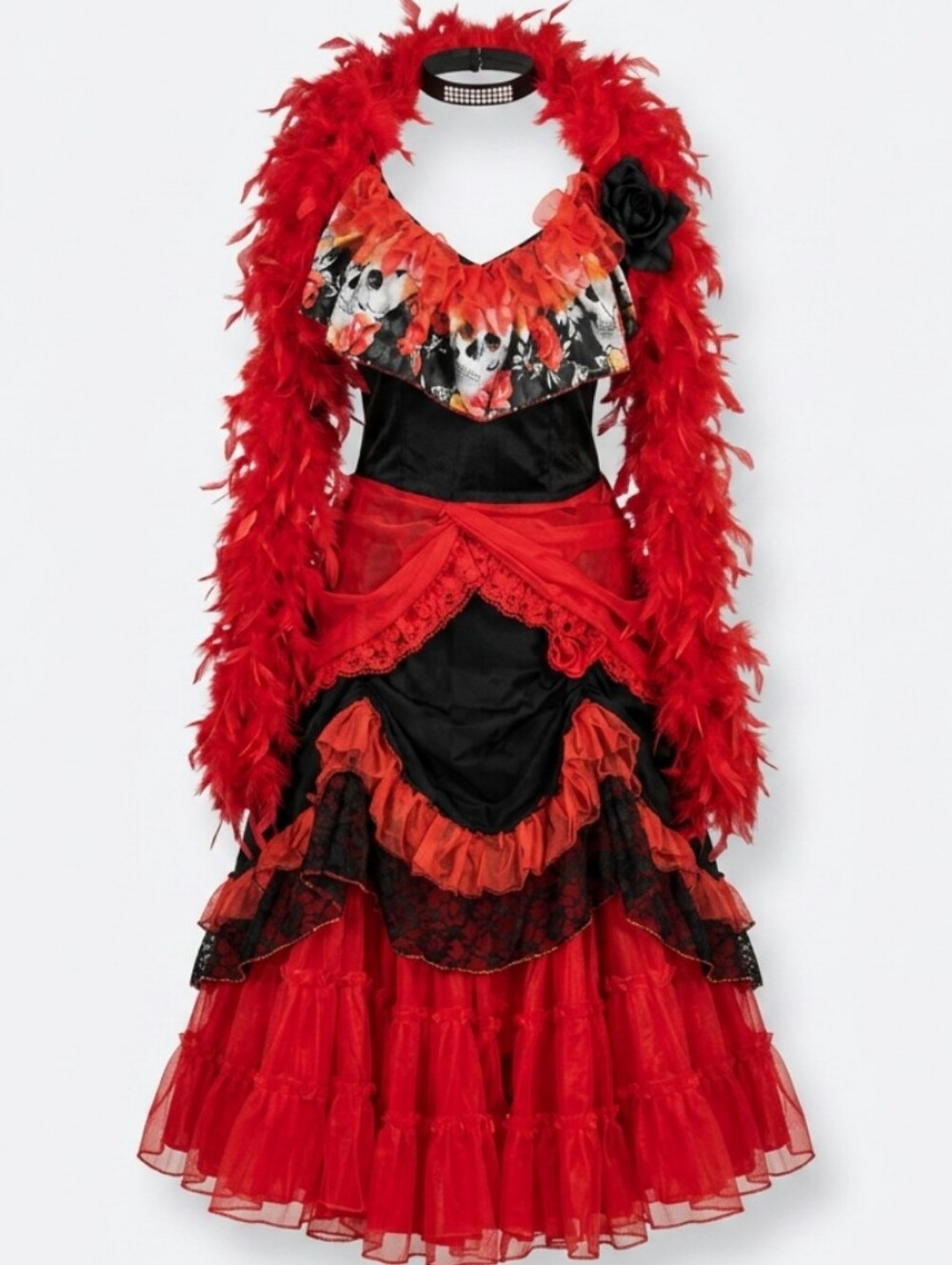 Saloon Girl Upcycled Complete Halloween Costume Cosplay Size M/L